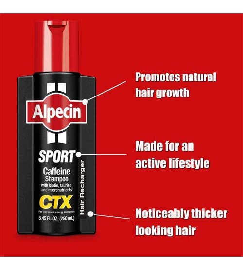 New Alpecin CTX Sport Hair Recharger Caffeine Shampoo For Men 250ml